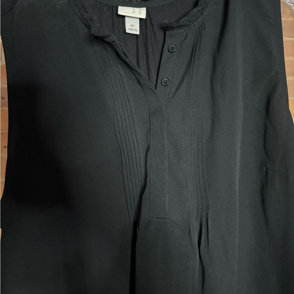A New Day Black Sleeveless Top XL - Picture 2 of 5
